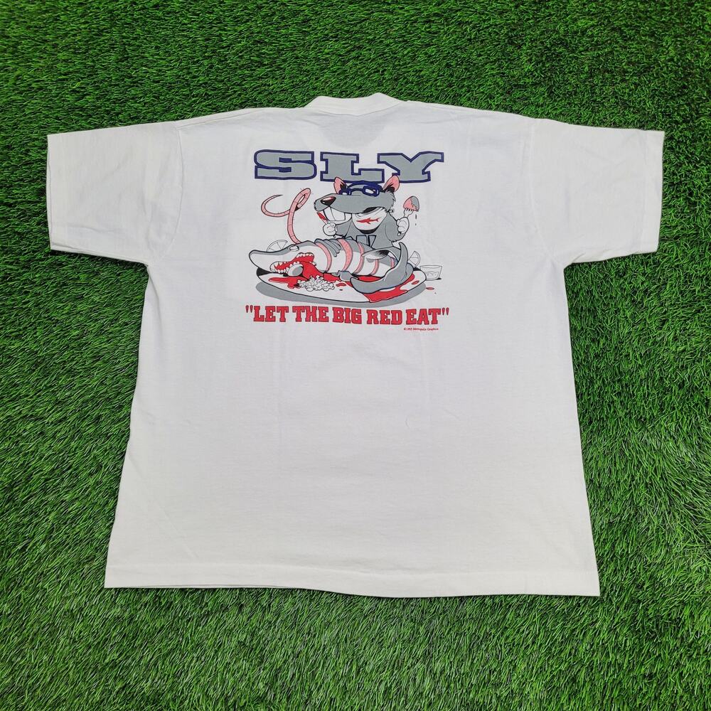 Vintage 1995 Funny Rat Sarcasm Shirt Womens L/XL 23x27 White